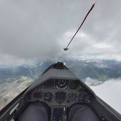 Flugwegposition um 13:19:35: Aufgenommen in der Nähe von Gemeinde Steinach am Brenner, Österreich in 3426 Meter
